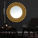 Pearl Encrusted Round Wall Mirror - Small