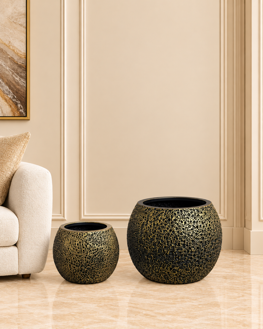 Cosmos Sphere Indoor Planters For Home - Set of 2