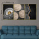 3 Pieces Black & Gold Abstract Framed Canvas Wall Art