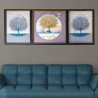 Ethereal Oasis Shadow Box Wall Decoration Piece - Set of 3