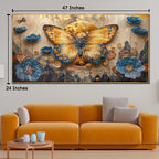Butterfly Garden Crystal Glass Art Wall Painting For Home Décor