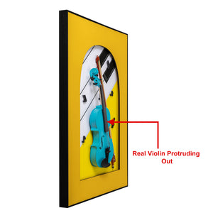 Elegant Violin Pop Art Shadow Box
