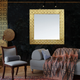 Square  Wall Mirror with Gold Border