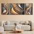 Aurora Flux Crystal Glass Wall Paintings For Home - Set of 3