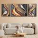 Aurora Flux Crystal Glass Wall Paintings For Home - Set of 3