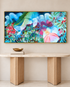 Vibrant Botanical Reverie by CLAIRE DESJARDINS 100% Hand Wall Painting For Home (With Outer Floater Frame frame) ( 27.5 x 55 Inches )
