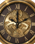 Lunar Timekeeper Luxury Designer Silent Movement Standing Clock With Moving Gear Mechanism (Steel Body)