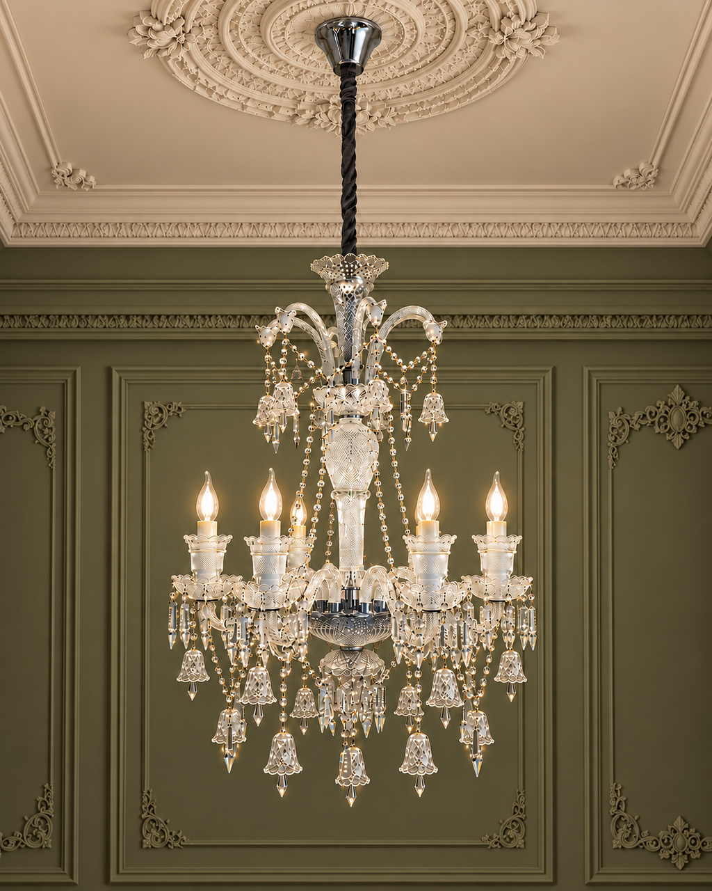 Celestia Grandeur Chandelier for Home & item for Home Decoration - White