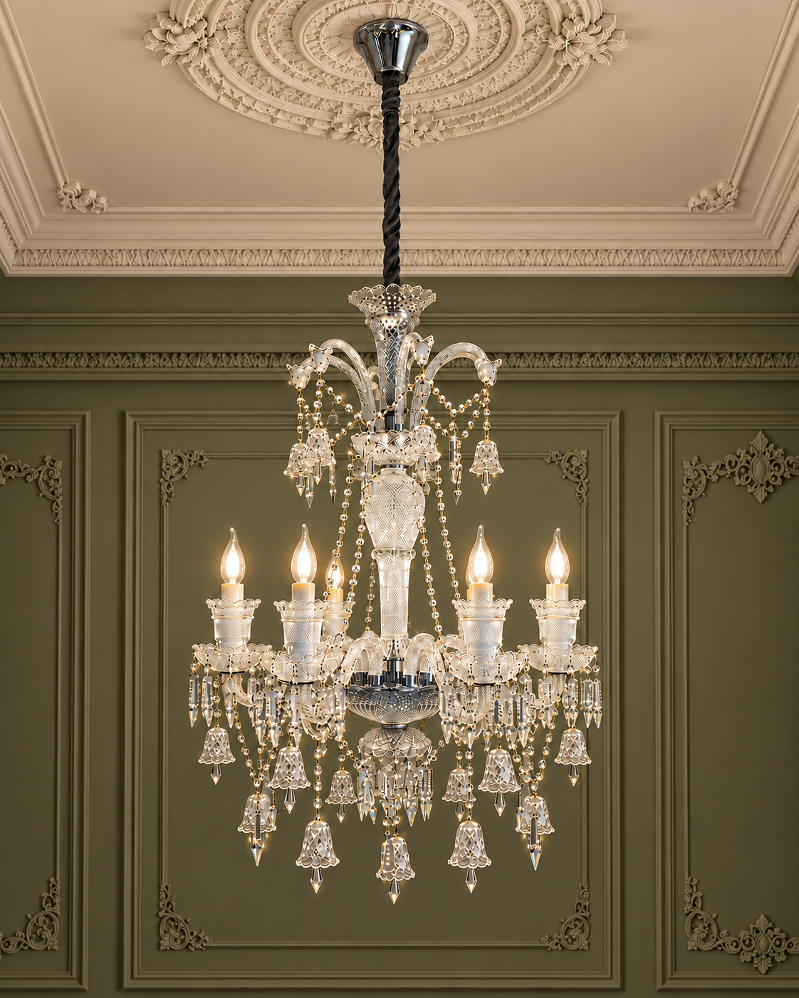 Celestia Grandeur Chandelier for Home & item for Home Decoration - White