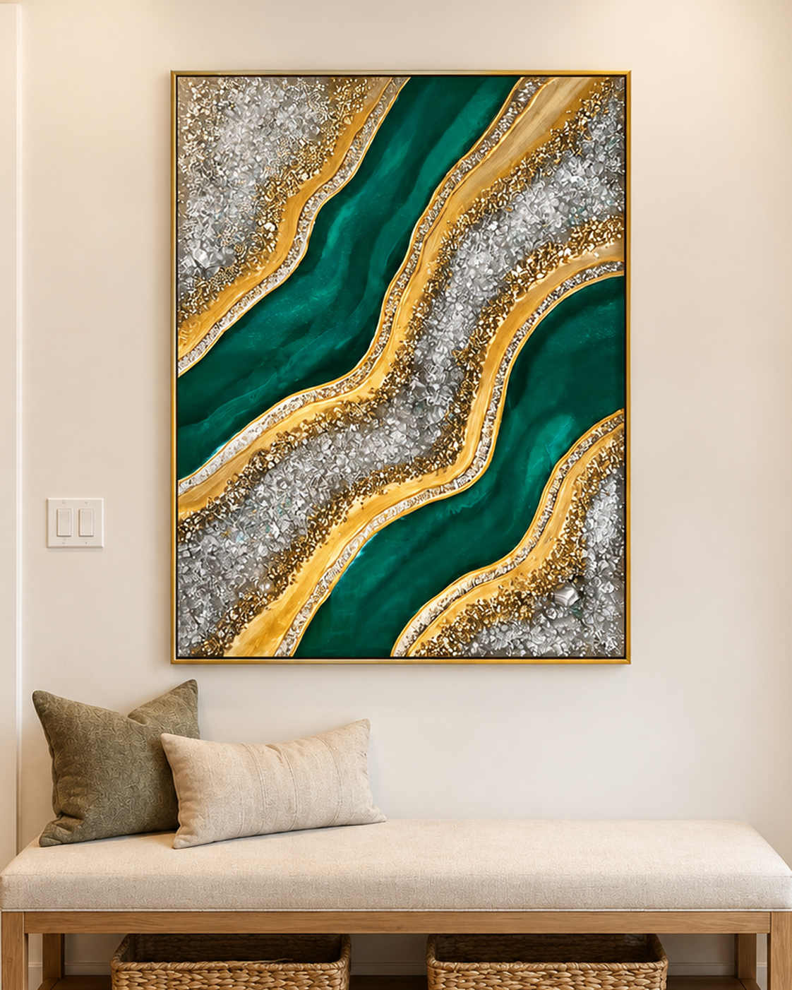 Glimmering Mirage Resin Art Wall Painting