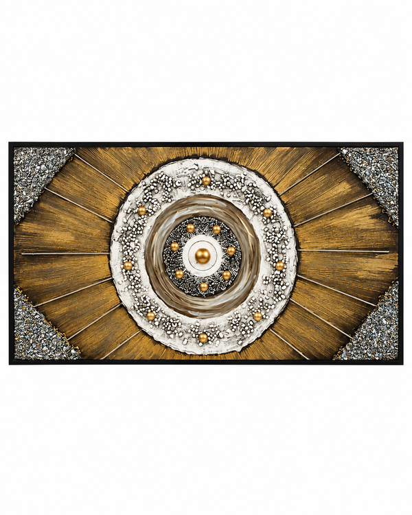 Aurelia Essence Hand Wall Paintings for Home (Comes With an Outer Floater Frame) (28x55 Inches)