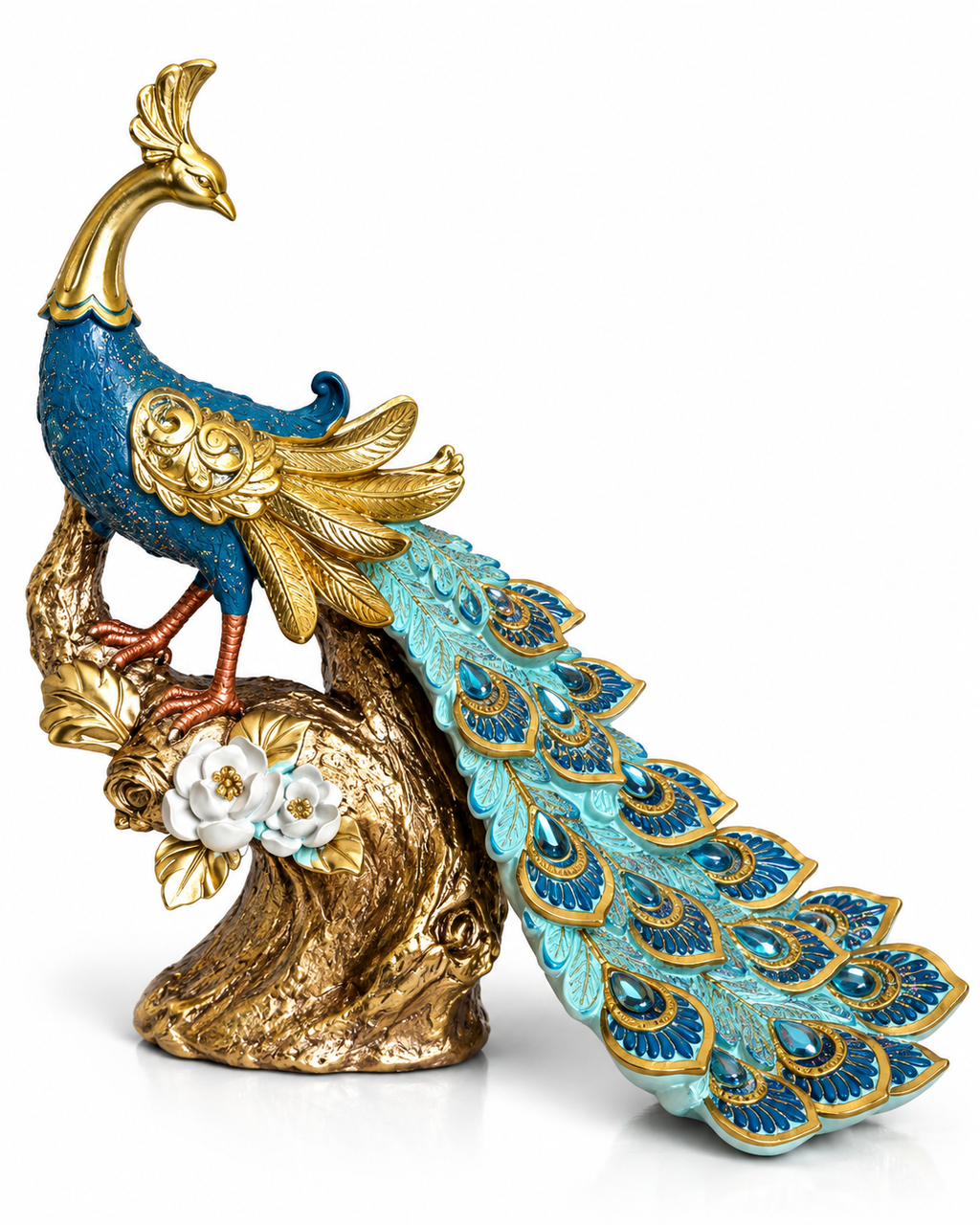 Jewel Feather Peacock Home Decoration Showpiece & Items for Room Decoration