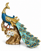 Jewel Feather Peacock Home Decoration Showpiece & Items for Room Decoration