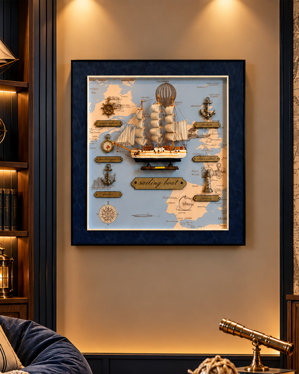 Sailing Odyssey Shadow Box and Wall decoration item