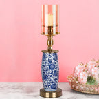Duchess Floral Decorative Candle Stand - Medium (Blue Pottery)