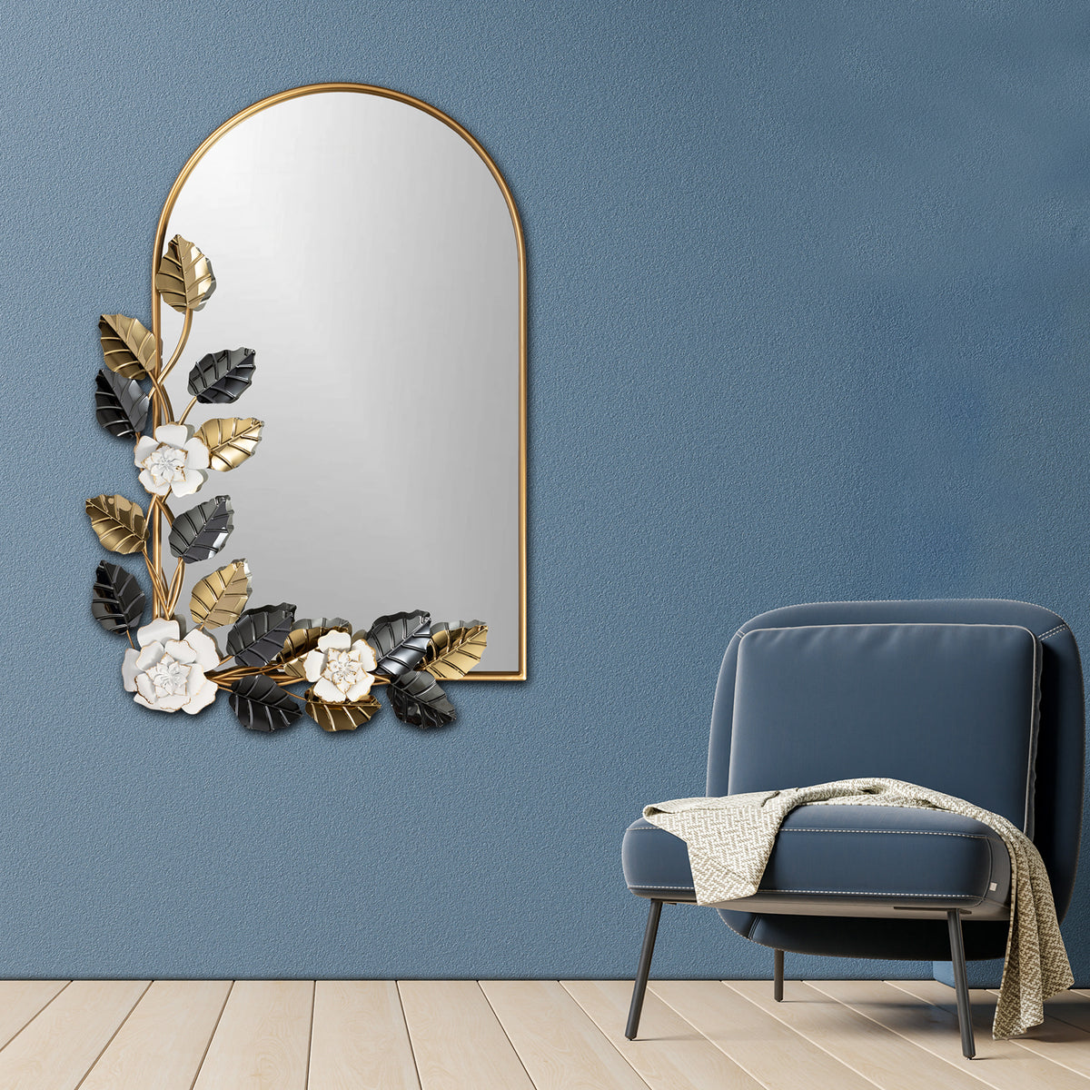 Sun Leaf Desinger Wall Mirror for Home