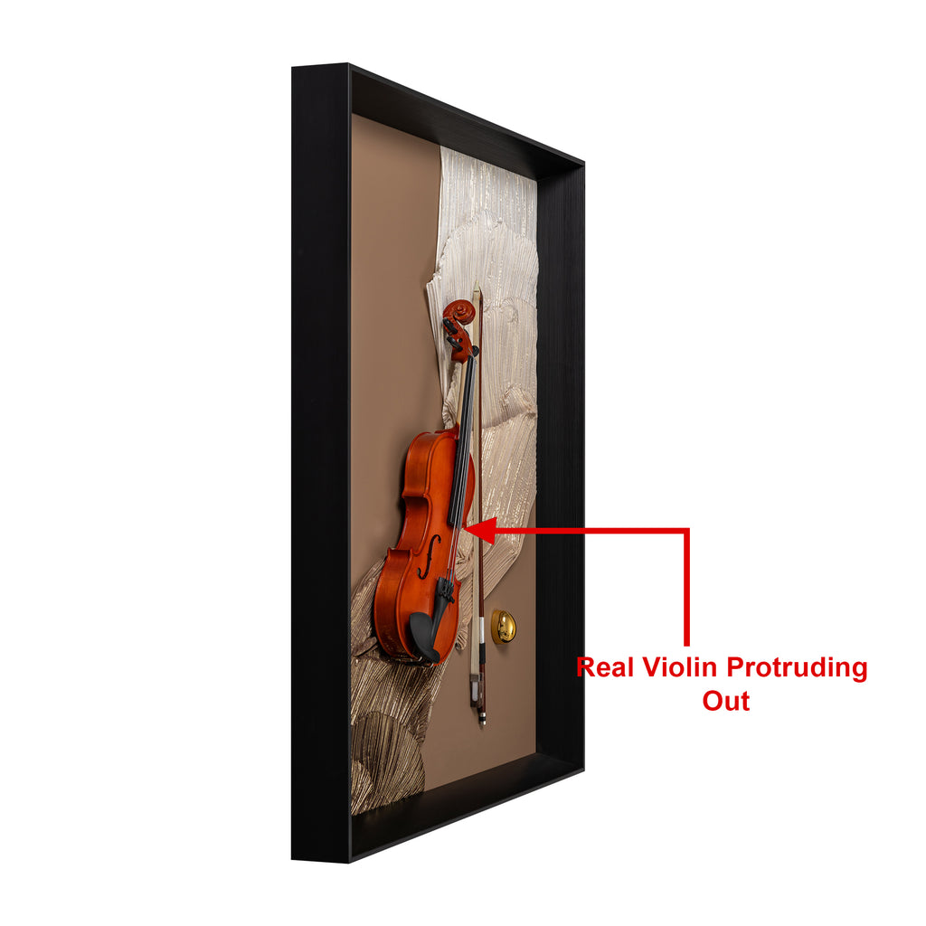 Musical Violin Pop Art Shadow Box