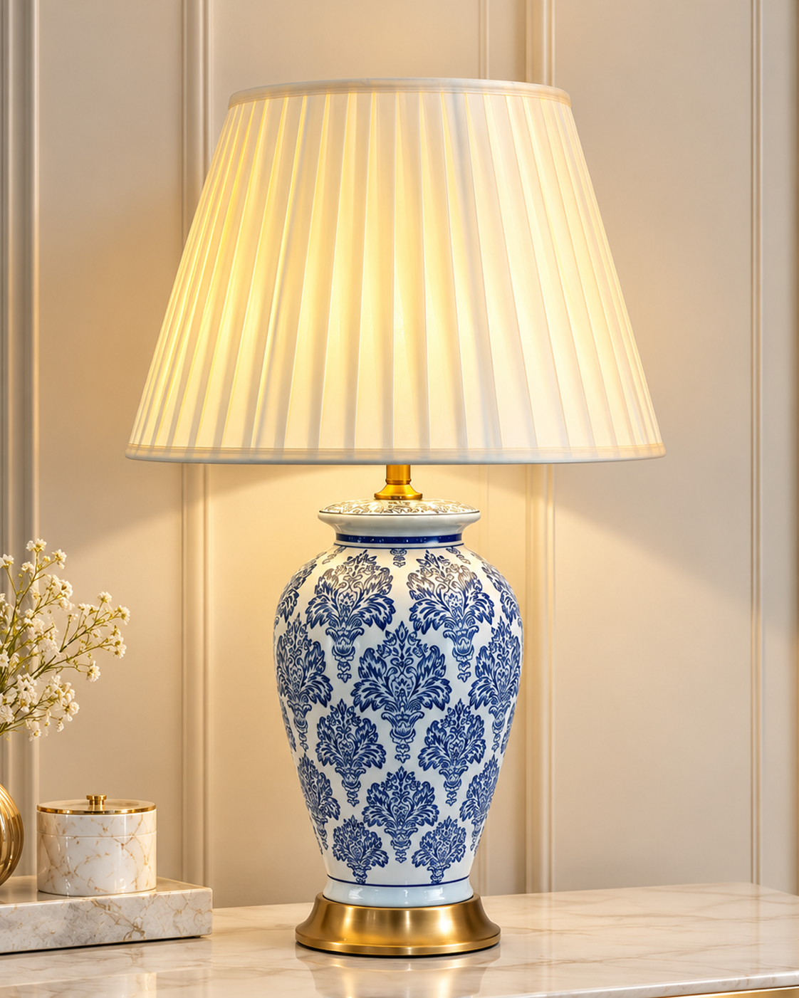 Legacy Damask Decorative Table Lamp & Home Decoration Item