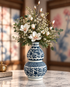 Heritage Double Gourd Decorative Vase & Showpiece (Blue Pottery)