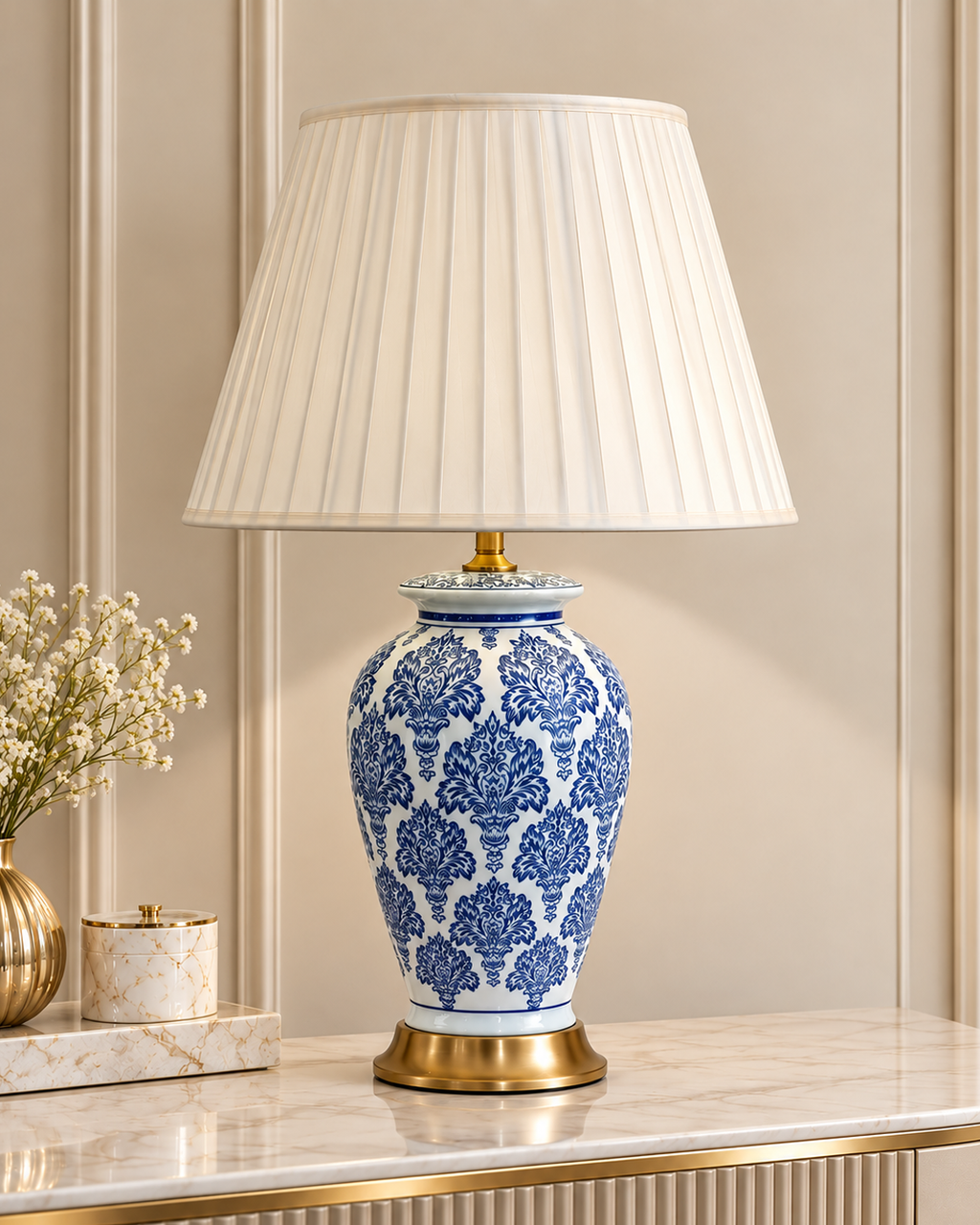 Legacy Damask Decorative Table Lamp & Home Decoration Item