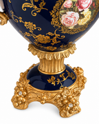 Soft Floral Dreams Decorative Vase & Showpiece for Home Decoration - Royal Blue