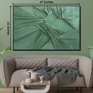 The Unseen Symphony Modern Wall Art - Green  ( 32 x 47 Inches )