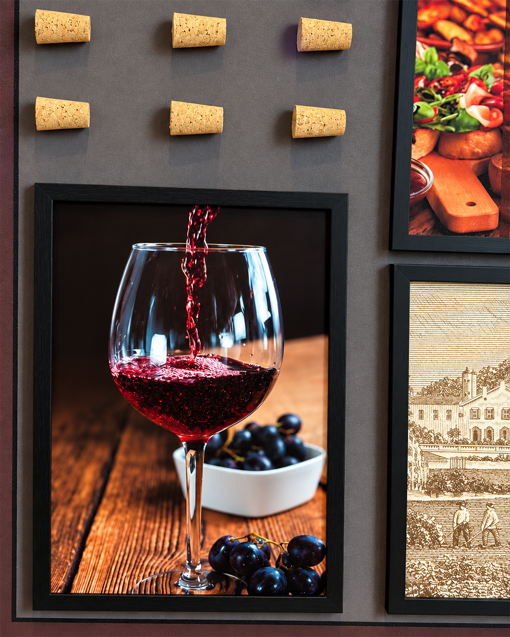 Vine & Dine Pop Art Shadow Box & Wall Decoration Items