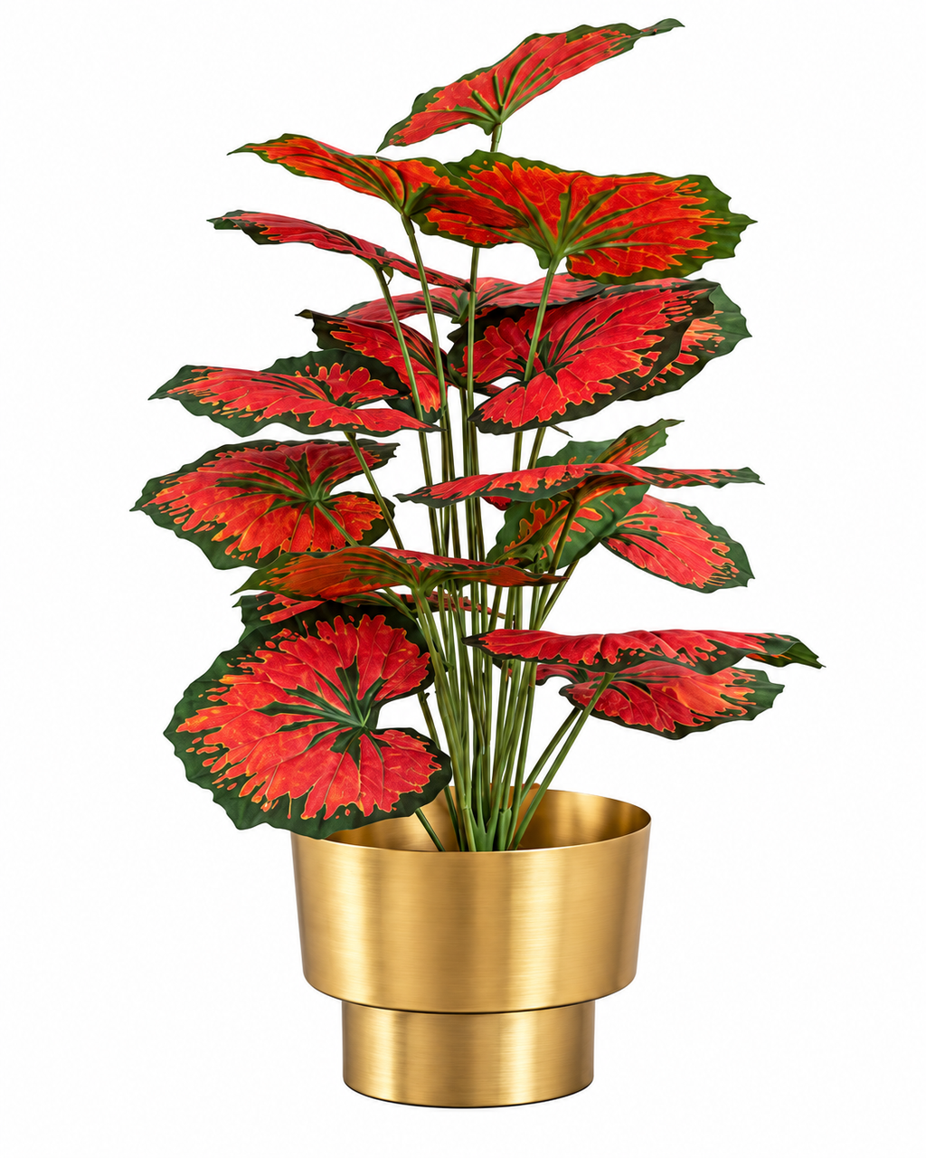 Ruby Begonia Artificial Indoor Plant For Home ( 2.1 Feet ) (Natural Feel)