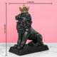 Royal Lion Crown Tabletop Decorative showpiece - Black
