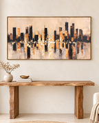 City of Dreams Hand painting for Home & Wall Decoration Item (With Outer Floater Frame) (47x31.5 Inches)