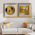 Eclipse Motion & Golden Vortex Shadow Box for Wall Decoration - Set of 2