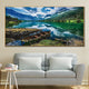 Lakeside Horizon Crystal Glass Nature Painting & Wall Decoration Items
