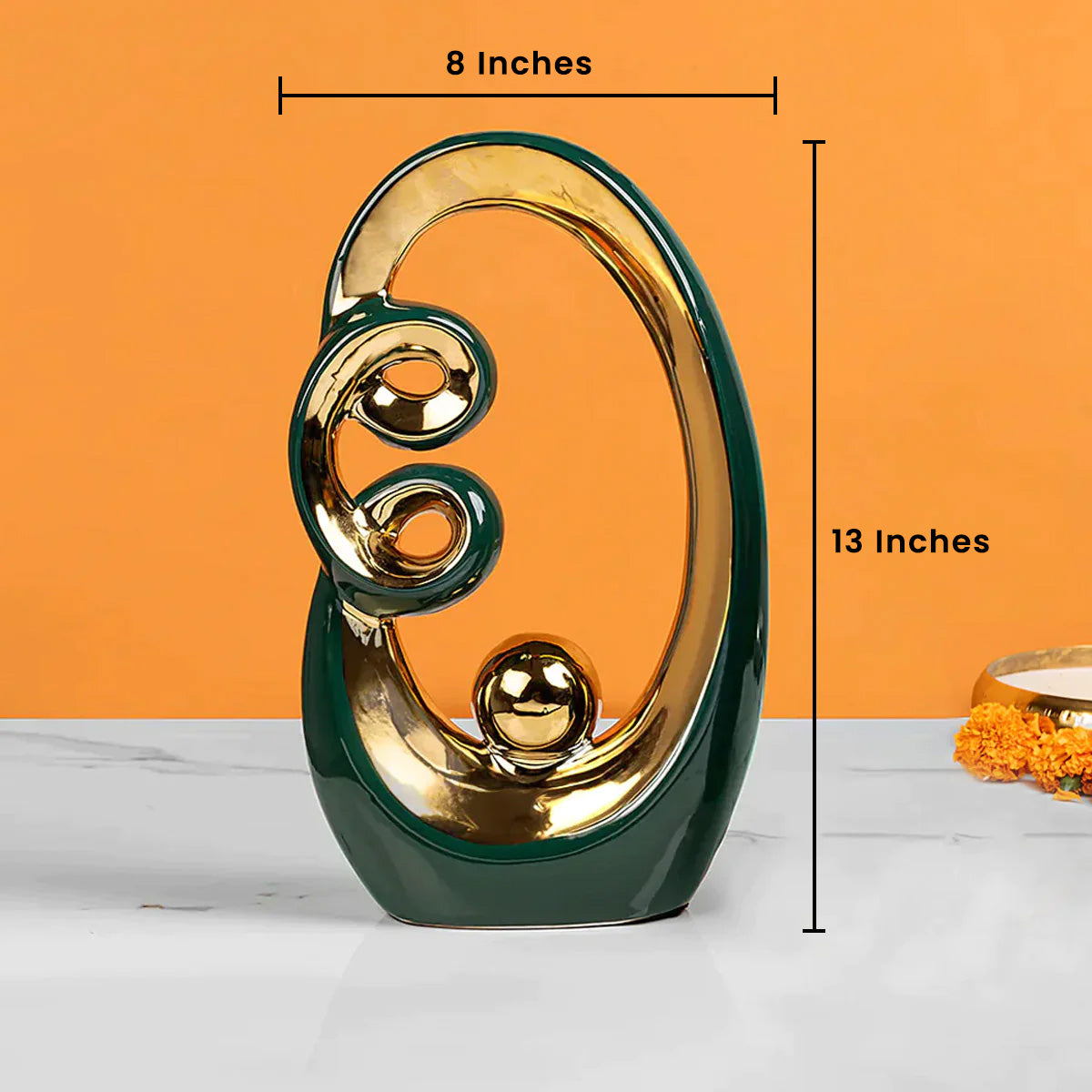 Buy Verdant Elegance Ceramic Showpiece for Living Room Big Dekor Company