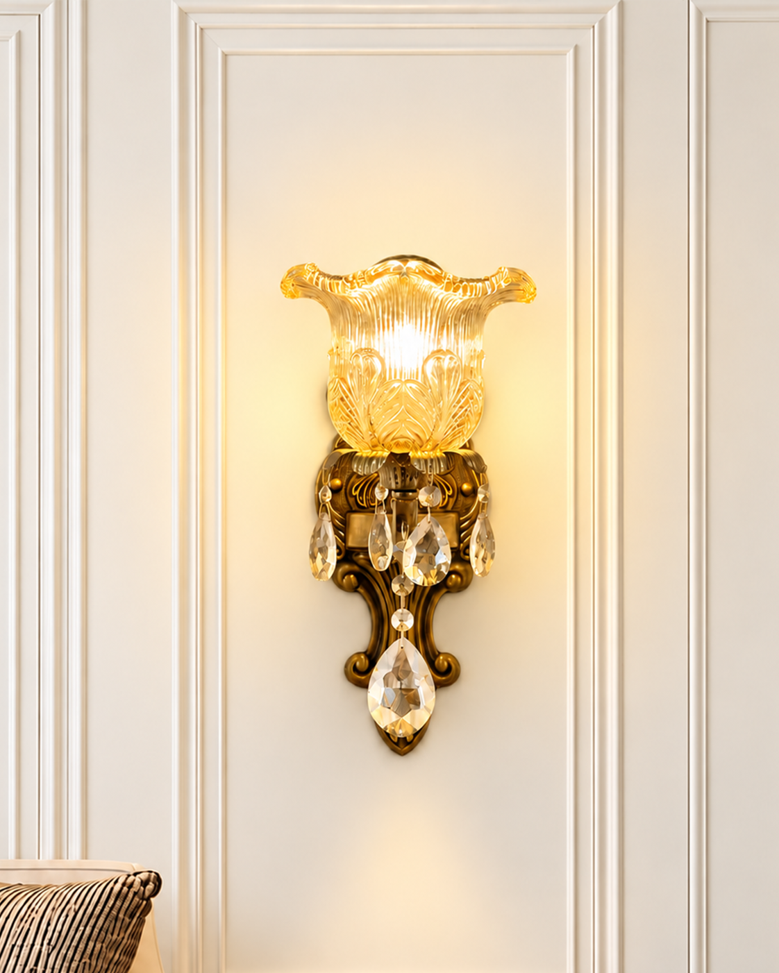 Sovereign Elegance Wall Light for Home & item for Home Decoration - Single Sconce