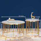 Golden Quasar Accent table - Set of 2 (Stainless Steel)