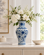 Indigo Dynasty Decorative Vase & Showpiece (Blue Pottery)