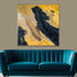 Golden Noir Essence  Handpainted Wall Painting (With outer Floater Frame)