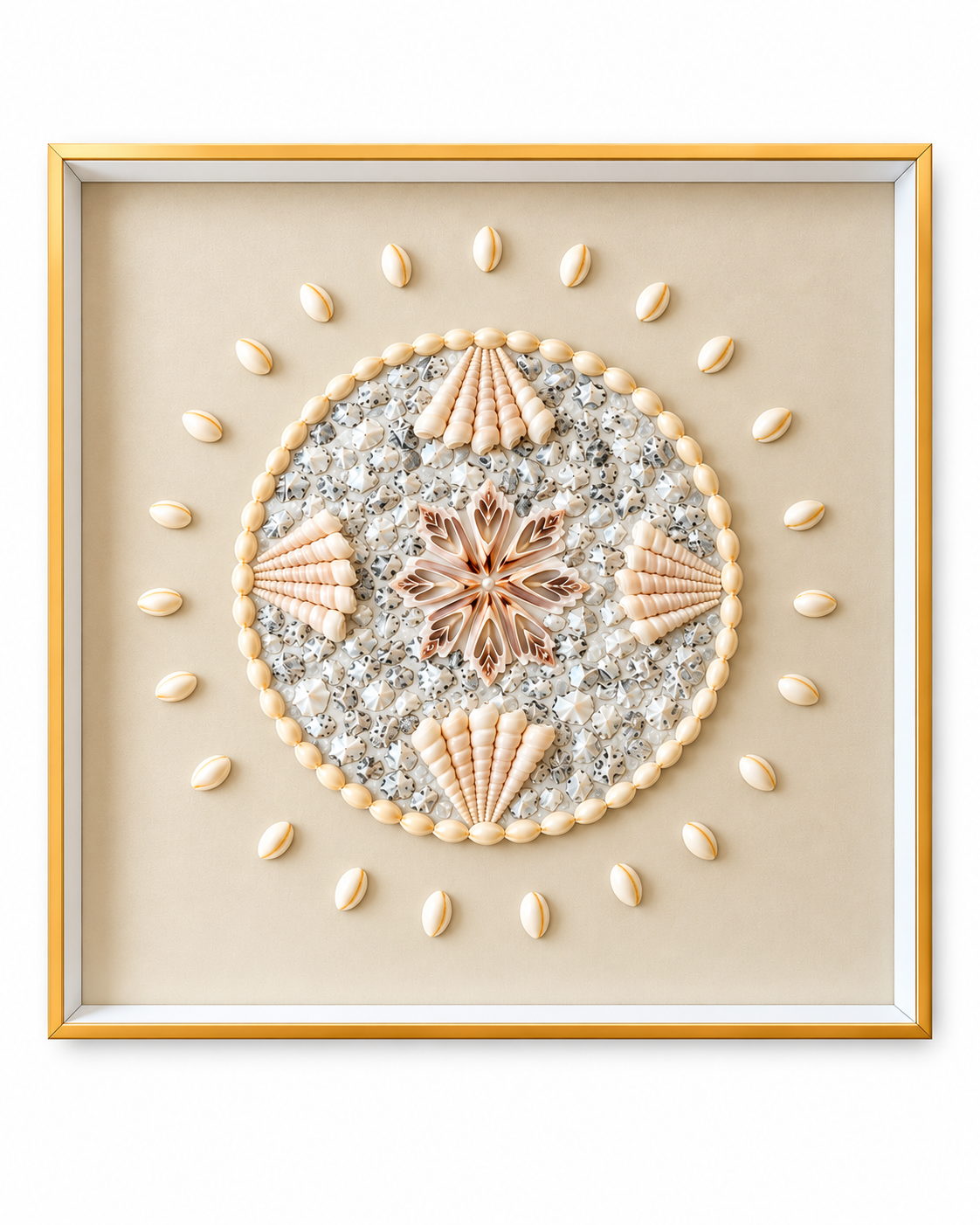Marine Mosaic Shadow Box Wall Decoration Item