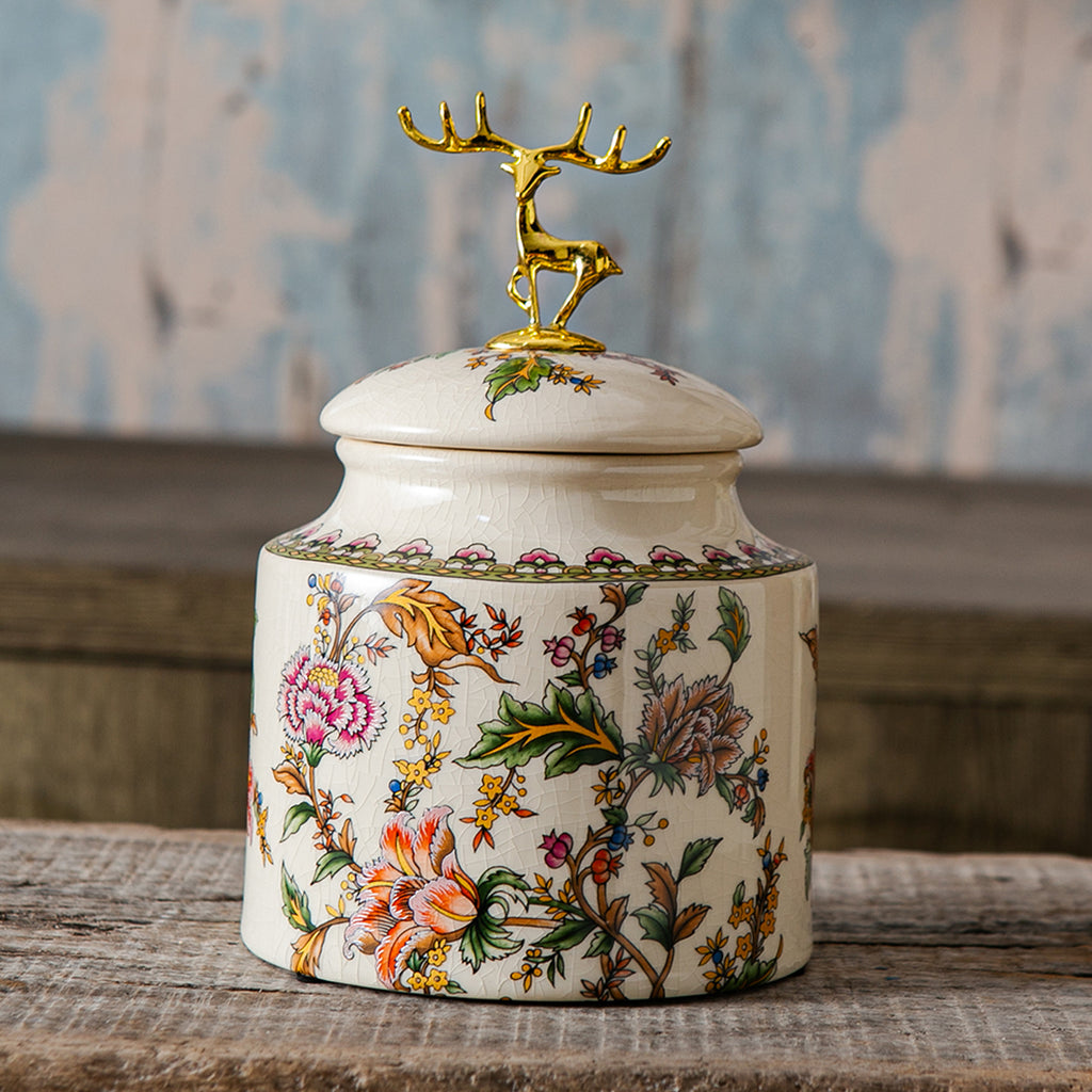 Emerald Elegance Decorative Ceramic Vase - Medium