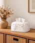 Botanical Relief Tissue Holder For Home - White