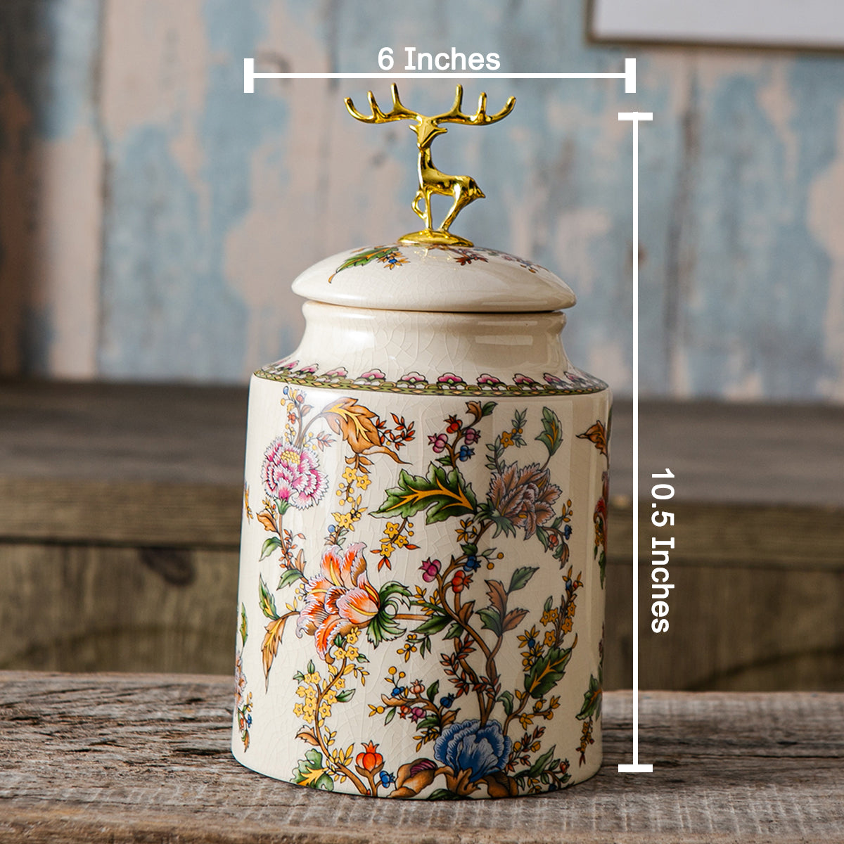 Emerald Elegance Decorative Ceramic Vase - Big
