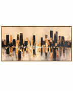 City of Dreams Hand painting for Home & Wall Decoration Item (With Outer Floater Frame) (47x31.5 Inches)