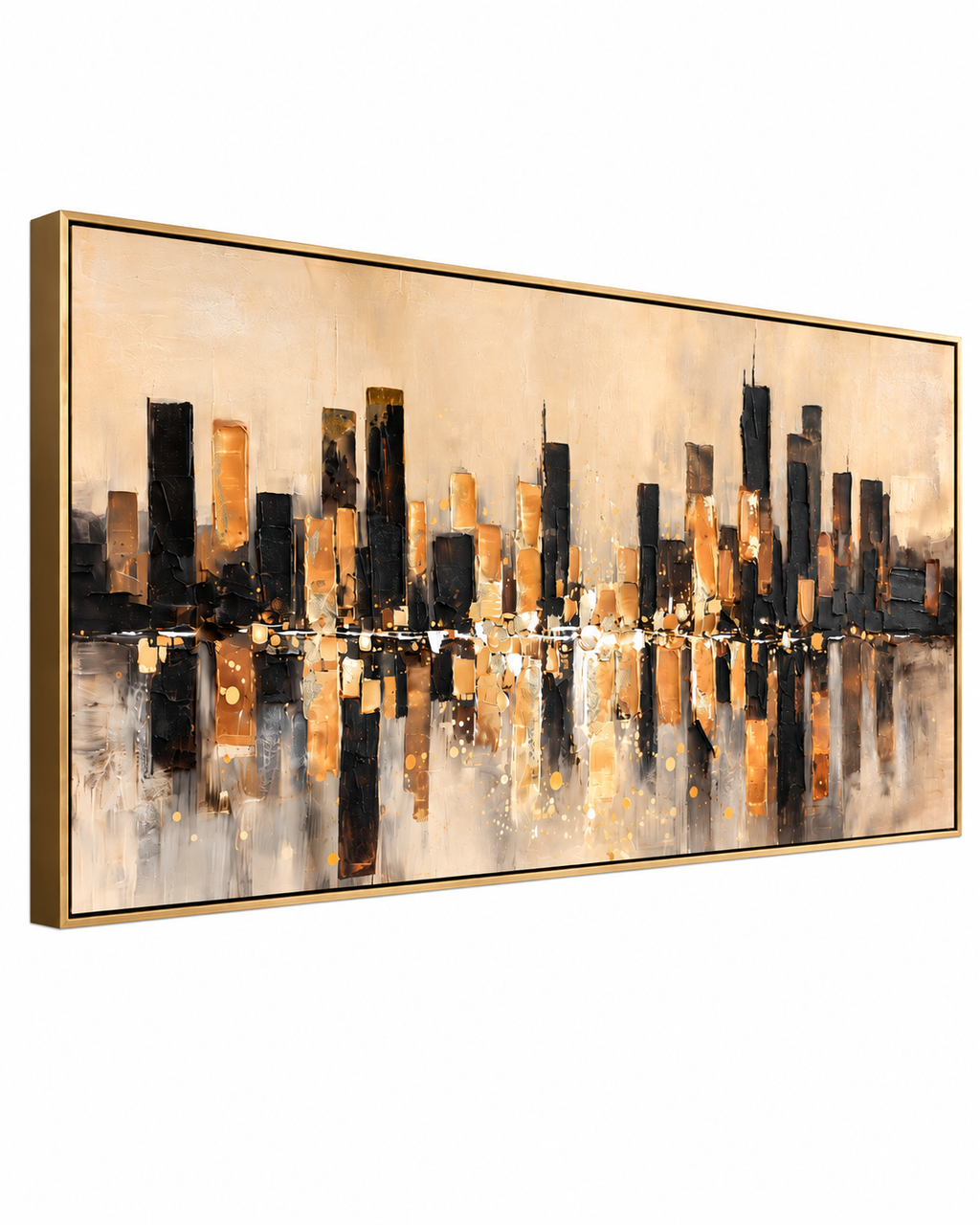City of Dreams Hand painting for Home & Wall Decoration Item (With Outer Floater Frame) (47x31.5 Inches)
