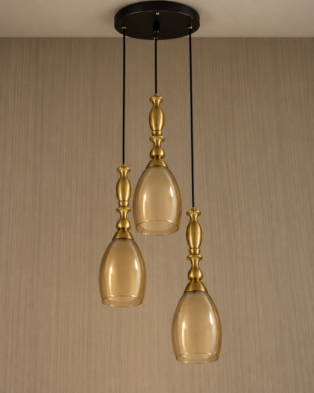 Elaris Gleam Ceiling Light For Living Room & Item for Home Decoration - Set of 3 Pendant