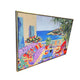 Coastal Lounge Vista 100% Hand Painted Wall Painting & Wall Decor Item (With outer Floater Frame) (27.5x40 Inches)