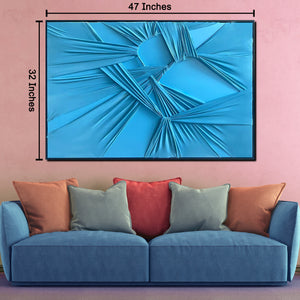 The Unseen Symphony Modern Wall Art - Blue ( 32 x 47 Inches )