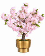 Cherry Blossom Bonsai Artificial Indoor Plant For Home ( Natural feel )  ( 2.1 Feet )