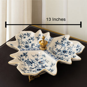Elaria Breeze Decorative Serving Tray for Home - Blue