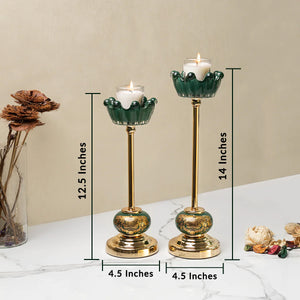 Radiant Glow Candle Holder Stand - Set of 2