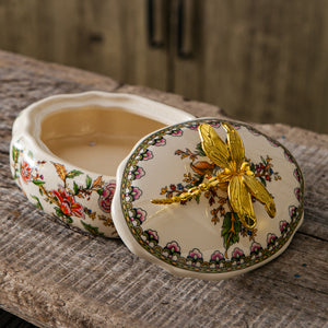Golden Butterfly Blossom Jar & Showpiece & Item for Home Decoration